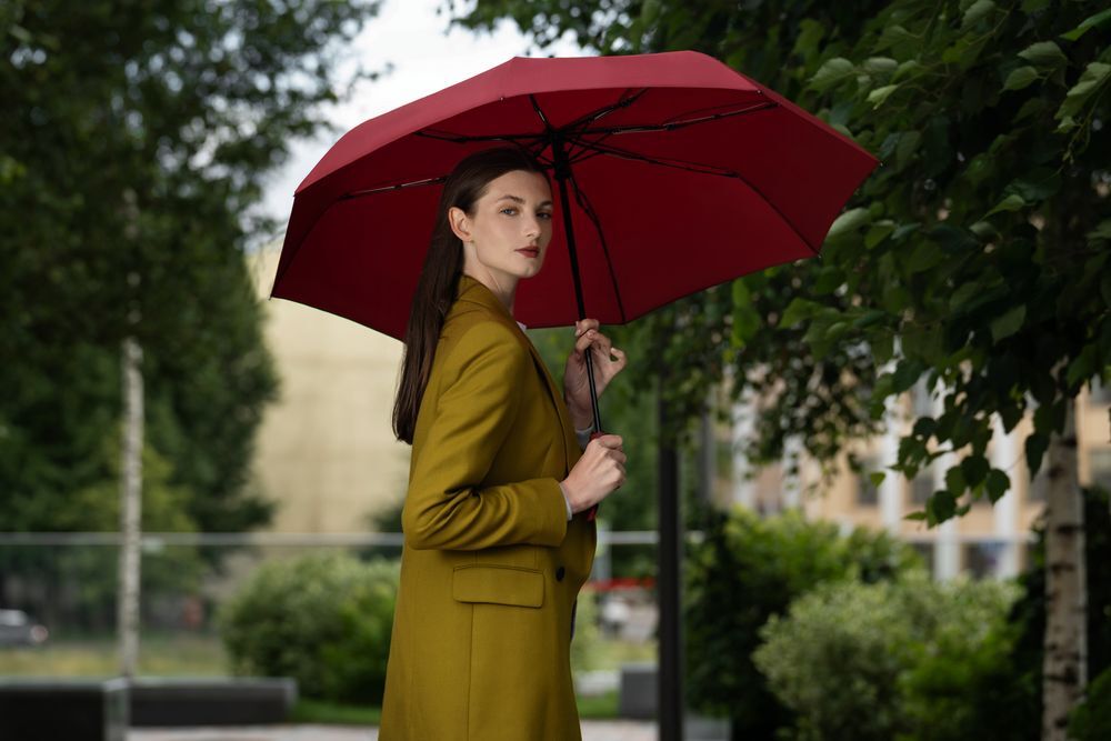 Зонт складной Ribbo, красный арт.17905.50