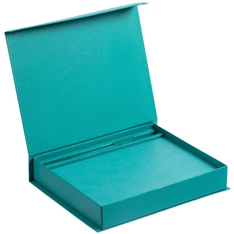 Коробка Duo под ежедневник и ручку, бирюзовая арт.1639.14