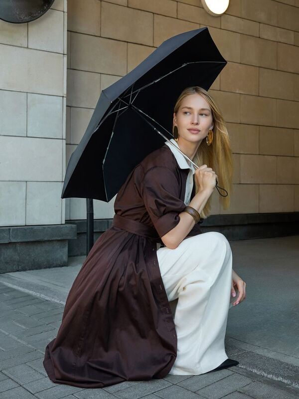 Зонт складной Nicety, черный арт.15841.30