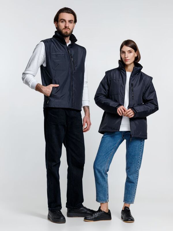 Куртка-трансформер унисекс Astana, темно-синяя арт.16272.40