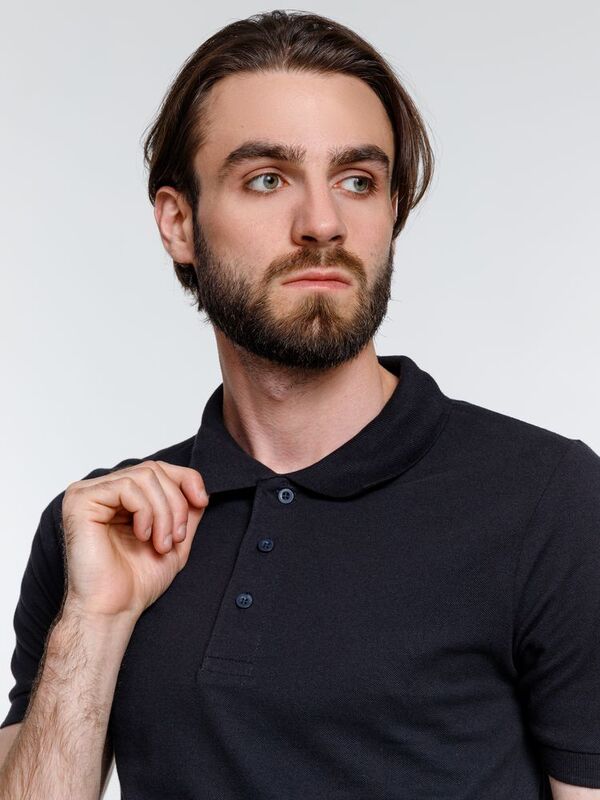 Рубашка поло мужская Adam, темно-синяя арт.16274.40