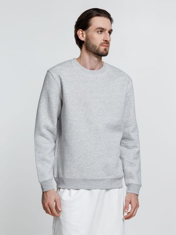 Свитшот унисекс Delta, серый меланж арт.16275.11