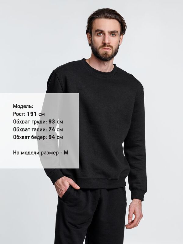 Свитшот унисекс Delta, черный арт.16275.30