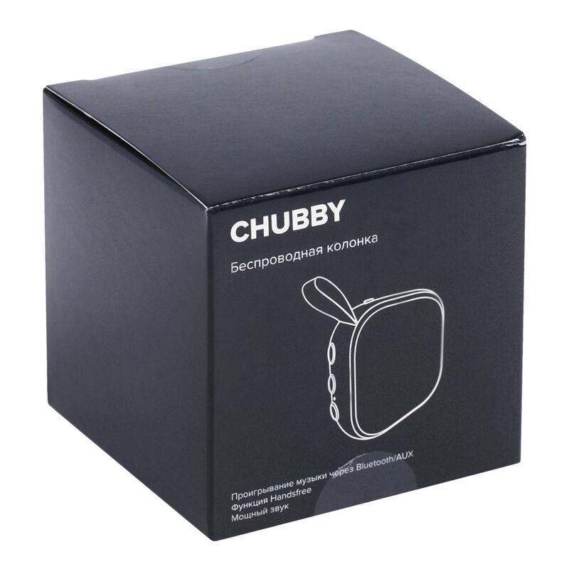 Беспроводная колонка Chubby, серая с голубым арт.7557.14