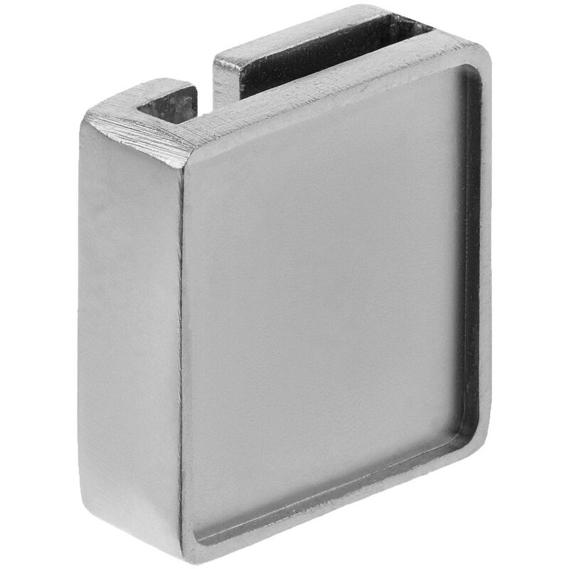 Квадратный шильдик на резинку Epoxi, матовый серебристый арт.16251.10