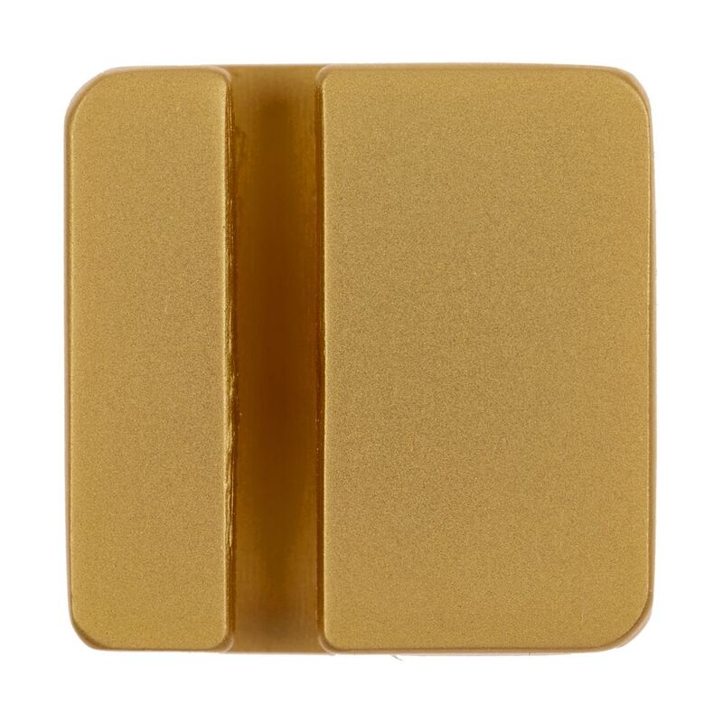 Квадратный шильдик на резинку Epoxi, матовый золотистый арт.16251.00