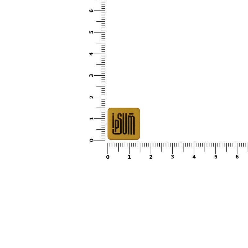 Квадратный шильдик на резинку Direct, матовый золотистый арт.16252.00