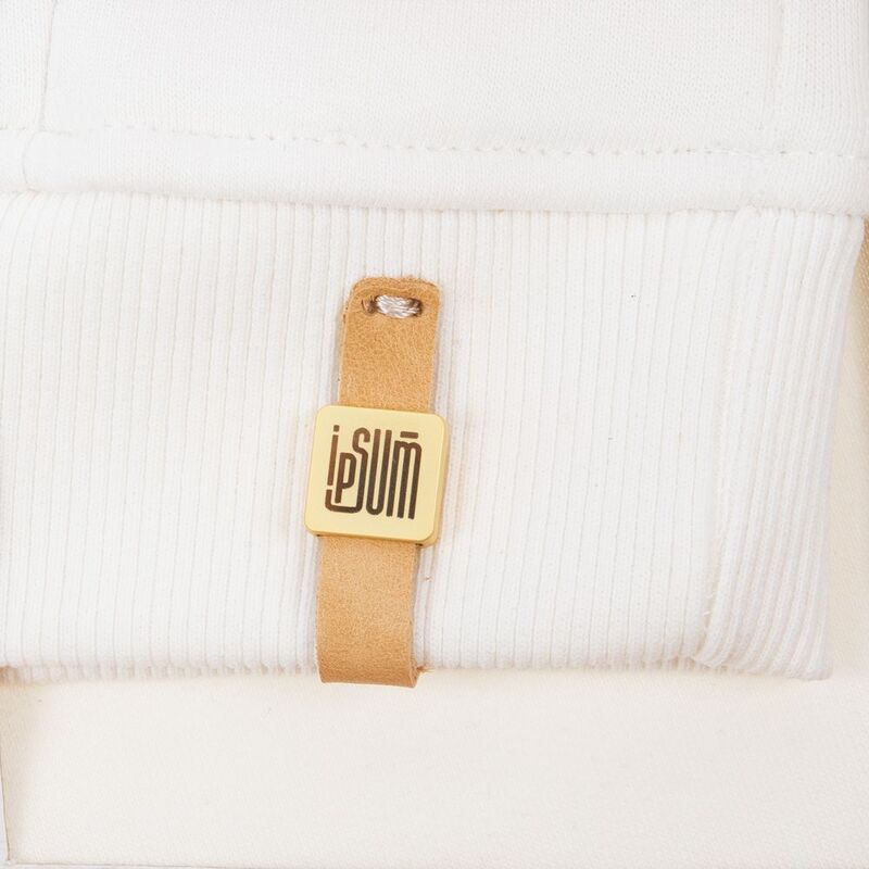 Квадратный шильдик на резинку Direct, матовый золотистый арт.16252.00