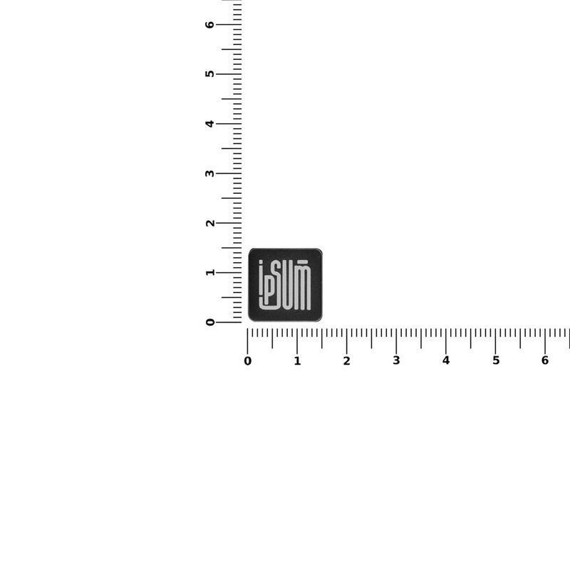 Квадратный шильдик на резинку Direct, черный арт.16252.30