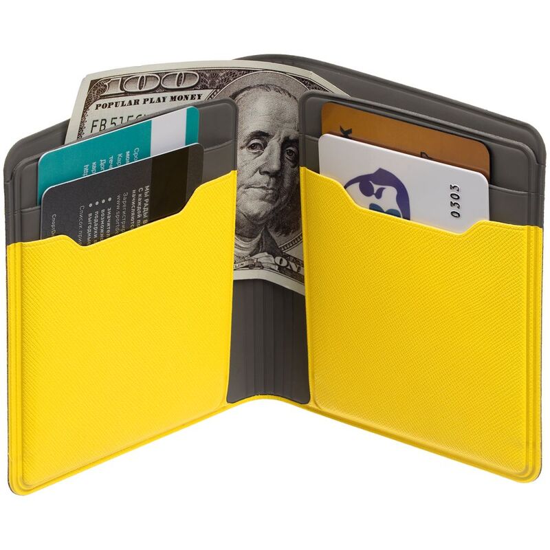 Картхолдер с отделением для купюр Dual, желтый арт.15623.81