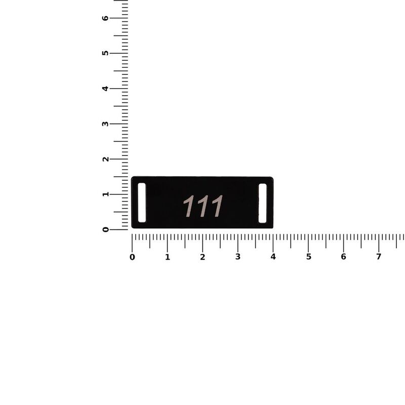 Шильдик металлический Kova, черный арт.16509.30