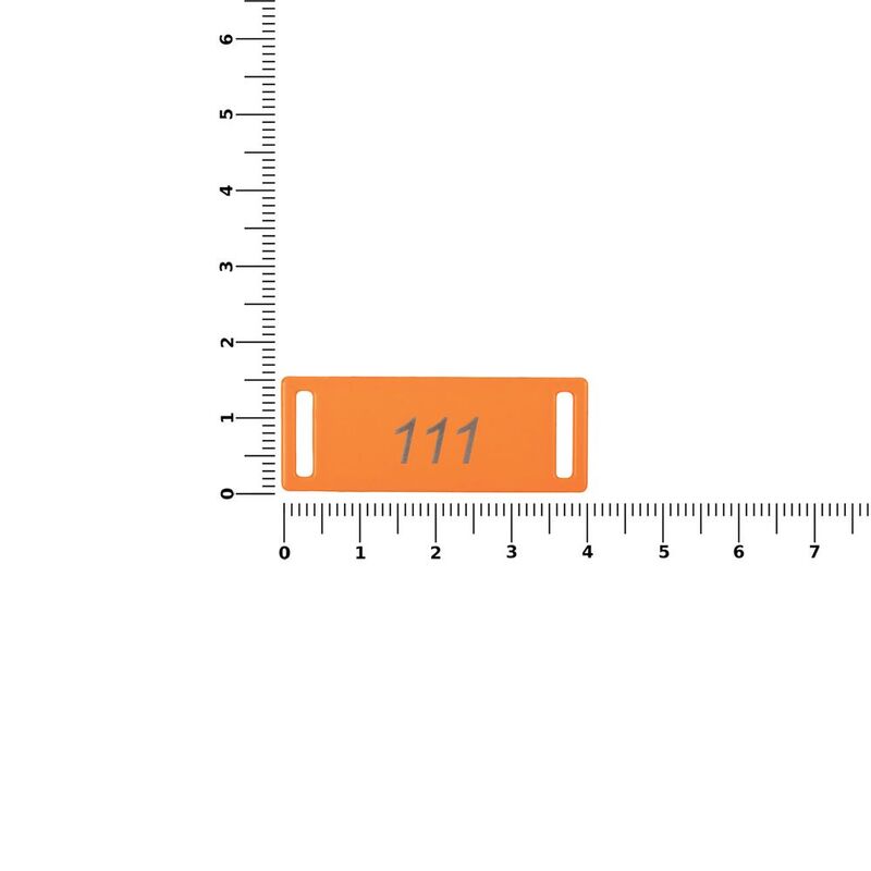Шильдик металлический Kova, оранжевый неон арт.16509.22