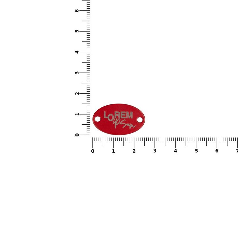 Шильдик металлический Alfa Oval, красный арт.13843.50