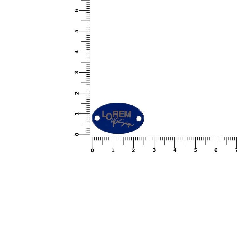 Шильдик металлический Alfa Oval, синий арт.13843.44