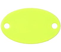 Шильдик металлический Alfa Oval, желтый неон арт.13843.89