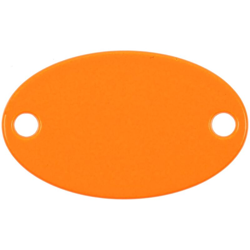 Шильдик металлический Alfa Oval, оранжевый неон арт.13843.22