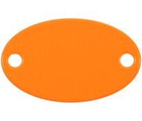 Шильдик металлический Alfa Oval, оранжевый неон арт.13843.22
