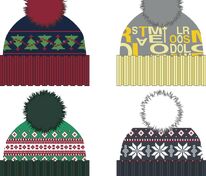 Шапка Joyful на заказ, акрил арт.19014.01