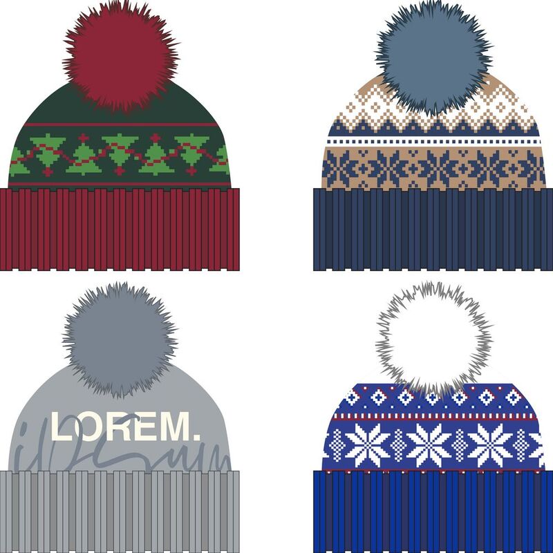 Шапка Joyful на заказ, полушерсть арт.19014.02