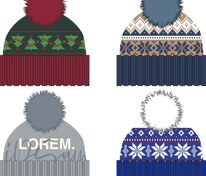 Шапка Joyful на заказ, полушерсть арт.19014.02