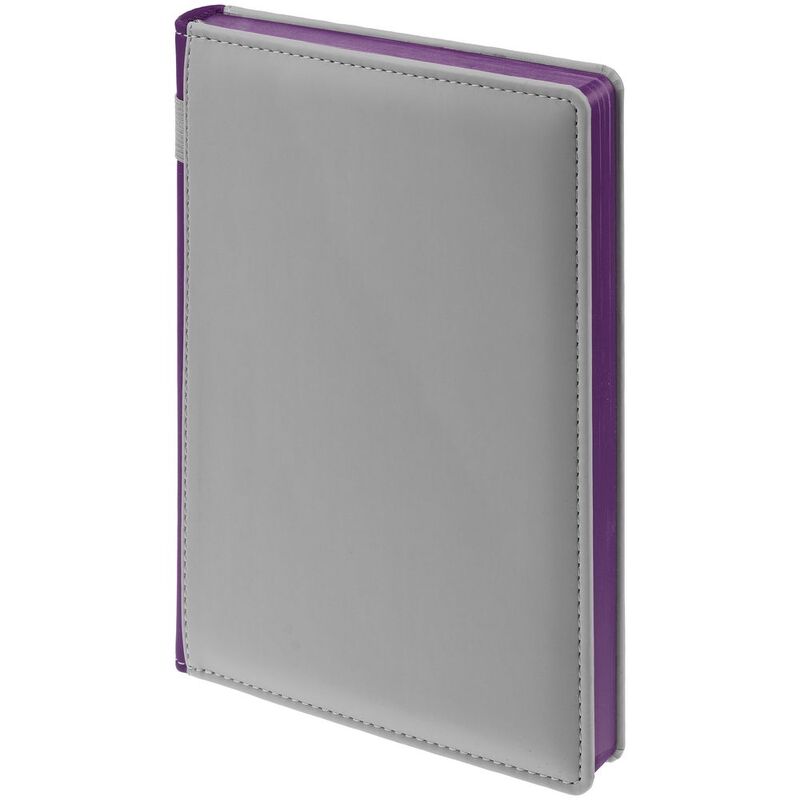 Ежедневник Spain Shall на заказ, недатированный, серый с фиолетовым арт.16403.17