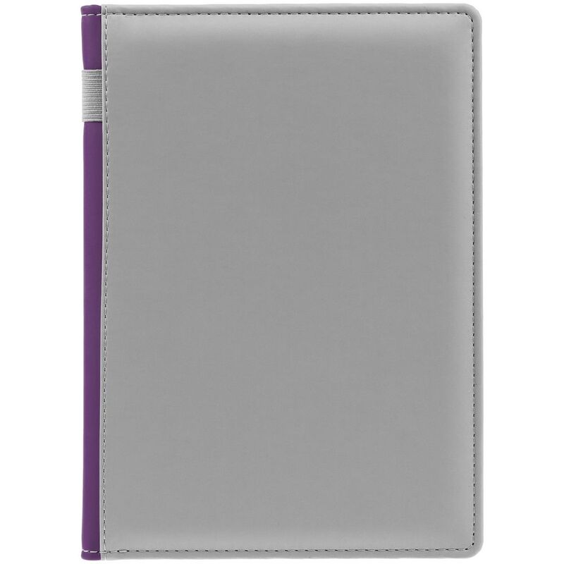 Ежедневник Spain Shall на заказ, недатированный, серый с фиолетовым арт.16403.17