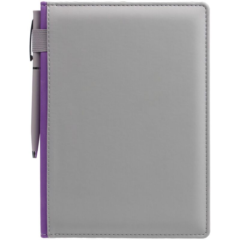 Ежедневник Spain Shall на заказ, недатированный, серый с фиолетовым арт.16403.17