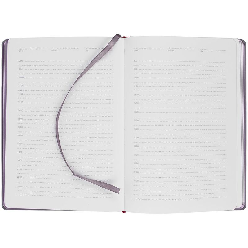 Ежедневник Spain Shall на заказ, недатированный, серый с фиолетовым арт.16403.17