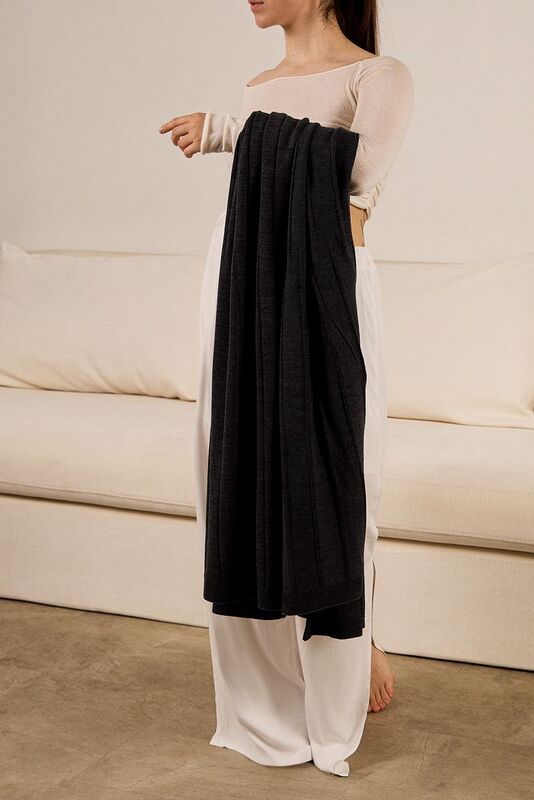 Плед Bambolay, темно-серый меланж арт.16748.11