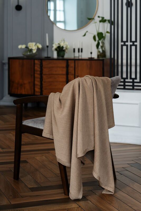 Плед Ornato, бежевый (миндальный меланж) арт.16741.12