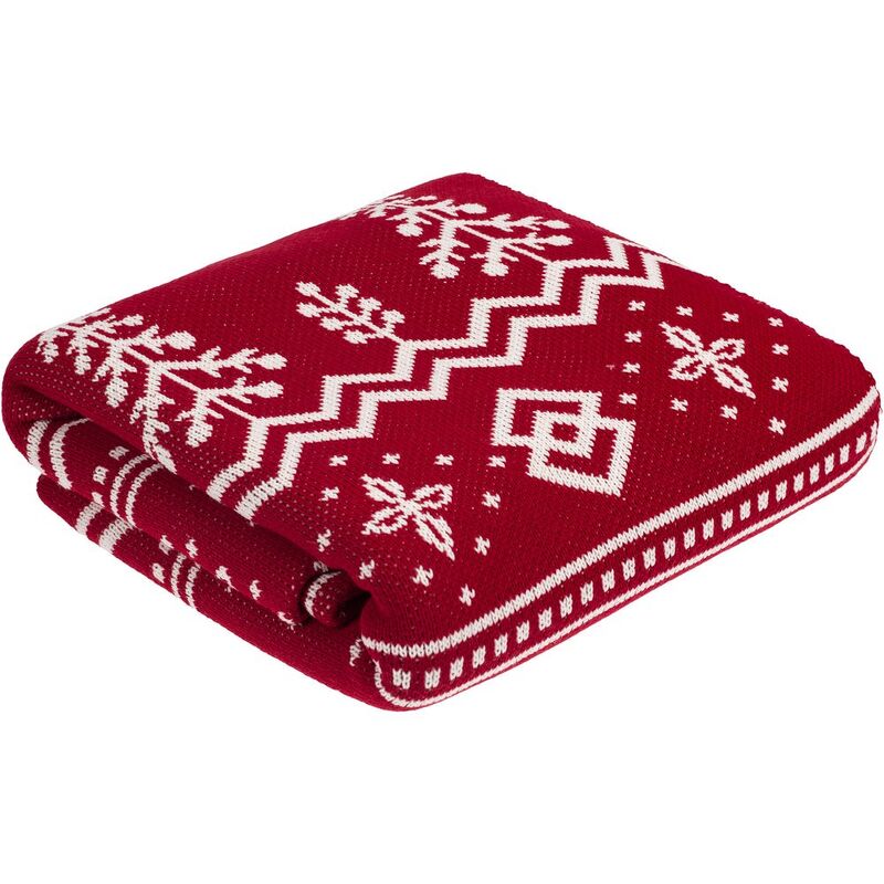 Плед Elnik, красный с молочно-белым арт.16740.65