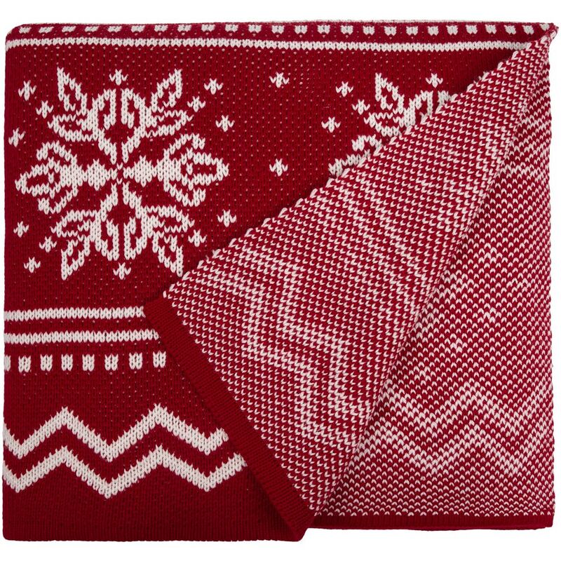 Плед Elnik, красный с молочно-белым арт.16740.65