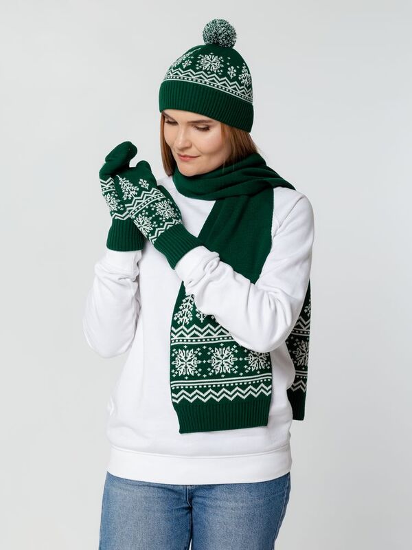 Шапка Elnik, зеленая с молочно-белым арт.16739.69