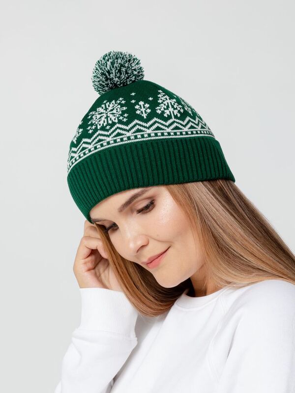 Шапка Elnik, зеленая с молочно-белым арт.16739.69