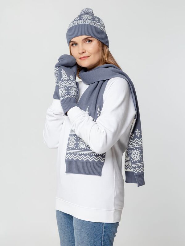 Шапка Elnik, серая с молочно-белым арт.16739.63