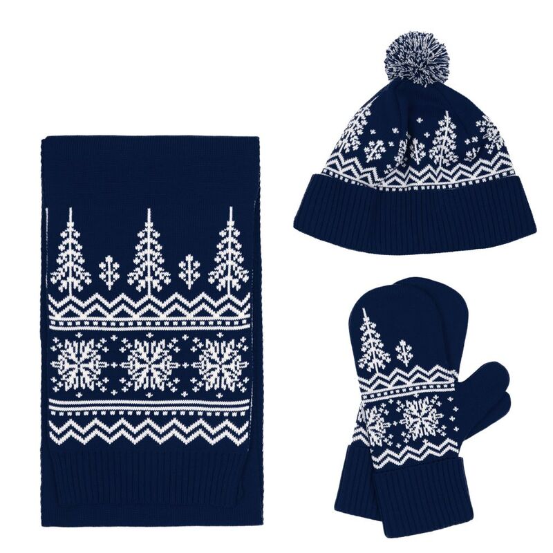 Варежки Elnik, синие с молочно-белым арт.16737.64