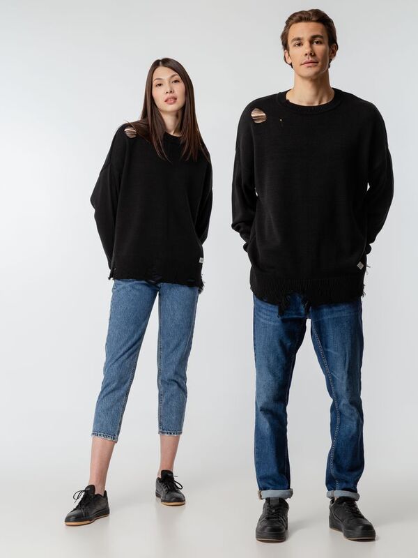 Джемпер оверсайз унисекс Grunge, черный арт.16732.30