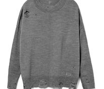 Джемпер оверсайз унисекс Grunge, серый арт.16732.11