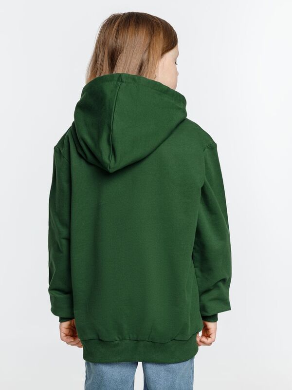 Худи детское Kirenga Kids 2.0, темно-зеленое арт.16211.90