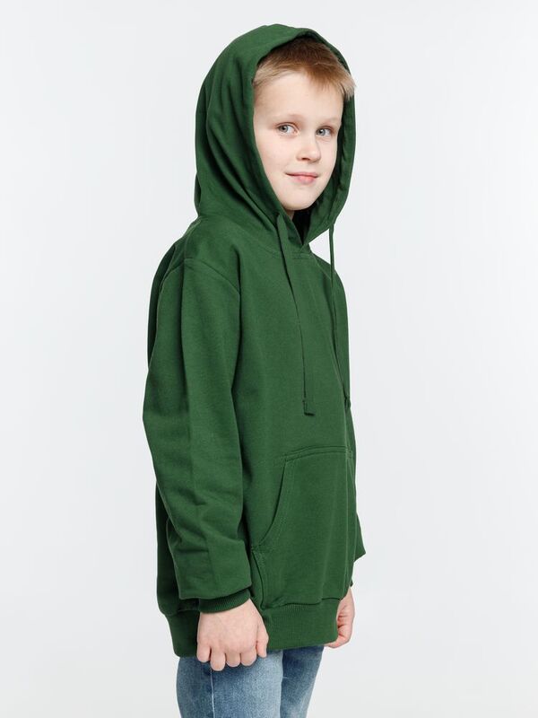Худи детское Kirenga Kids 2.0, темно-зеленое арт.16211.90