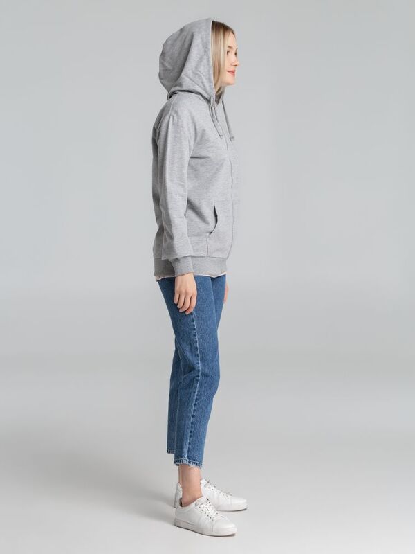 Толстовка на молнии с капюшоном Siverga 2.0, серый меланж арт.16213.11