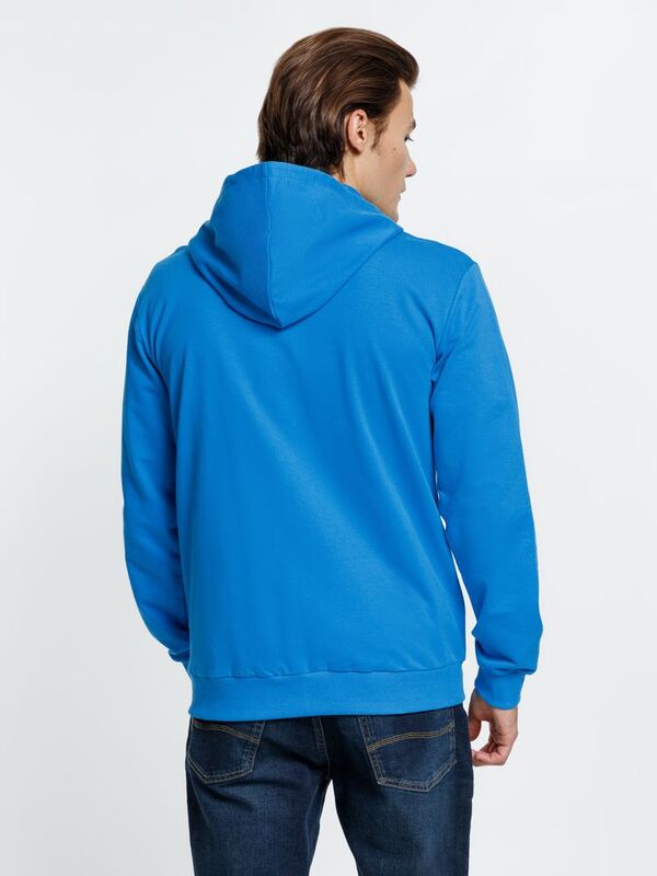 Толстовка на молнии с капюшоном Siverga 2.0, бирюзовая арт.16213.14