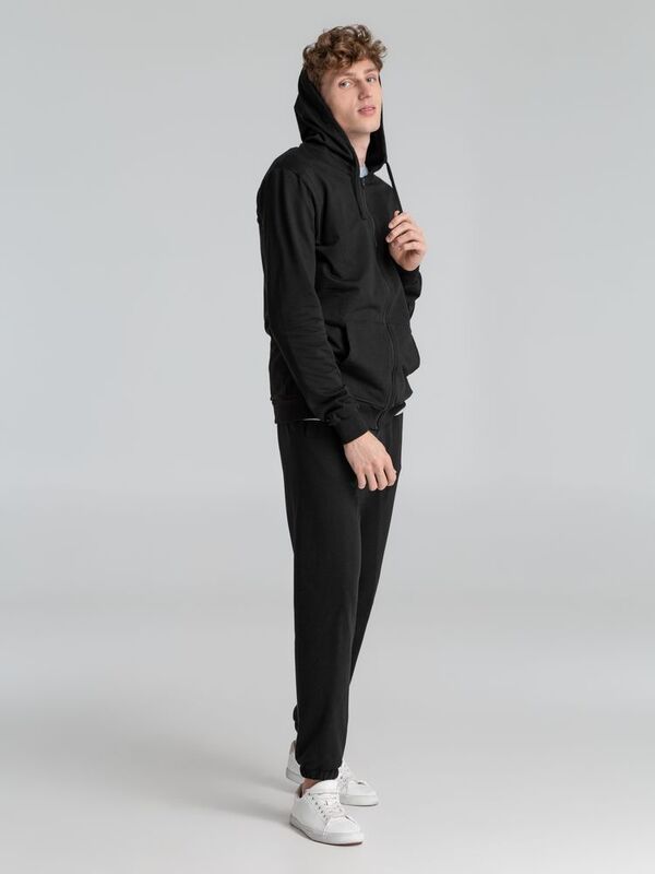 Толстовка на молнии с капюшоном Siverga 2.0, черная арт.16213.30