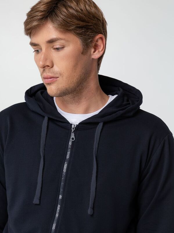 Толстовка на молнии с капюшоном Siverga 2.0, темно-синяя арт.16213.40