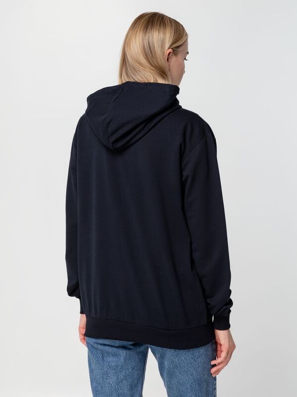 Толстовка на молнии с капюшоном Siverga 2.0, темно-синяя арт.16213.40