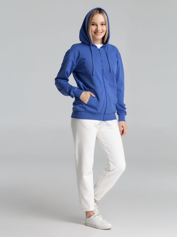 Толстовка на молнии с капюшоном Siverga 2.0, ярко-синяя арт.16213.44