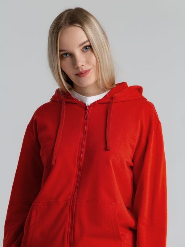 Толстовка на молнии с капюшоном Siverga 2.0, красная арт.16213.50