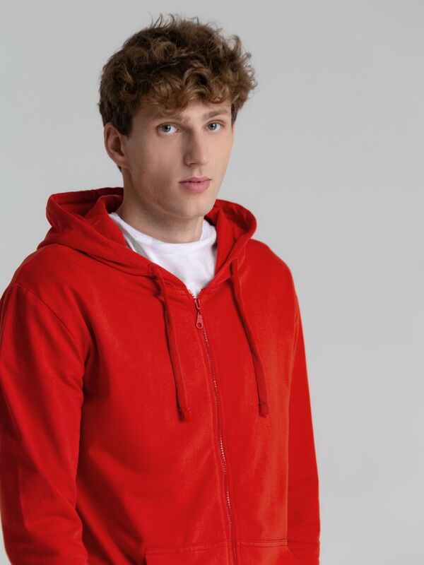 Толстовка на молнии с капюшоном Siverga 2.0, красная арт.16213.50