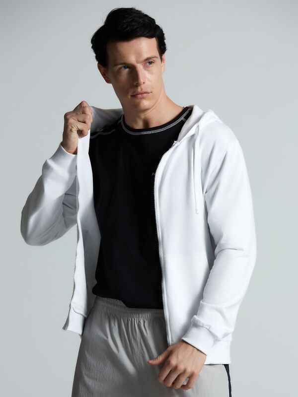 Толстовка на молнии с капюшоном Siverga 2.0, белая арт.16213.60