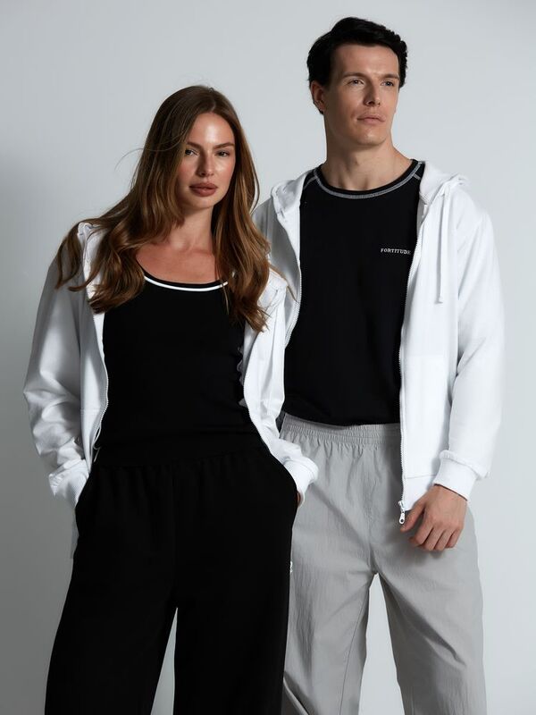 Толстовка на молнии с капюшоном Siverga 2.0, белая арт.16213.60